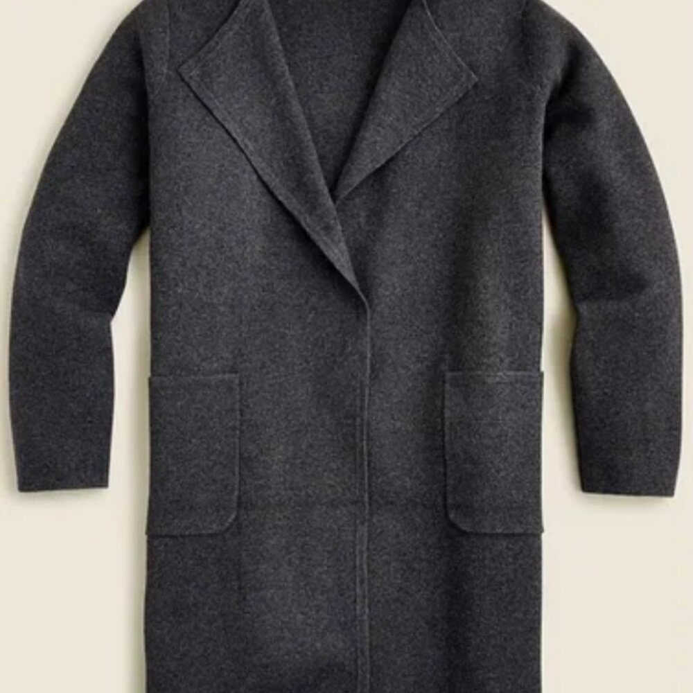 J.Crew Juliette collarless sweater-blazer dark gray - XXS - J6339